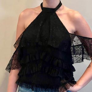Zara Lace Halter Neck Top